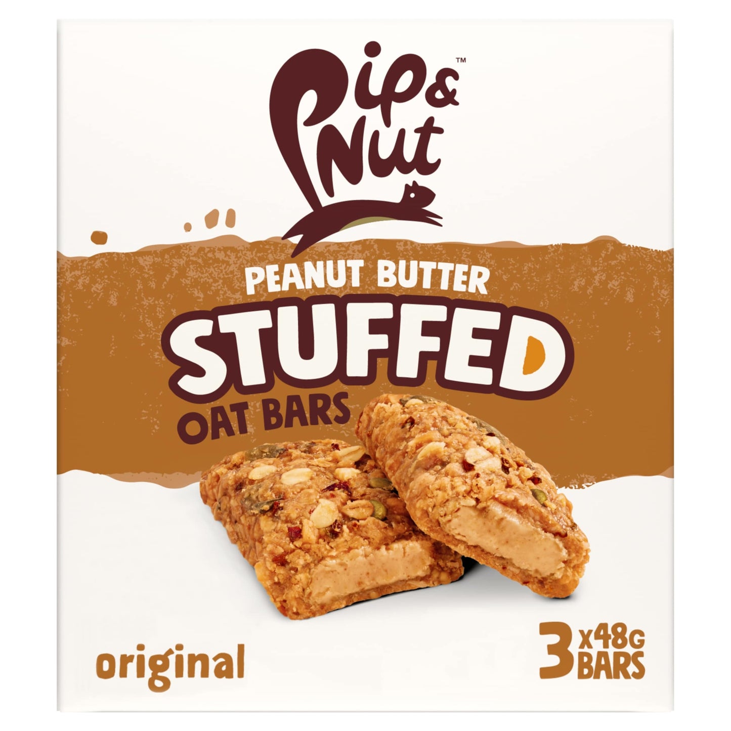 Pip & Nut Peanut Butter Stuffed Oat Bars - Original 3 x 48g — image 1