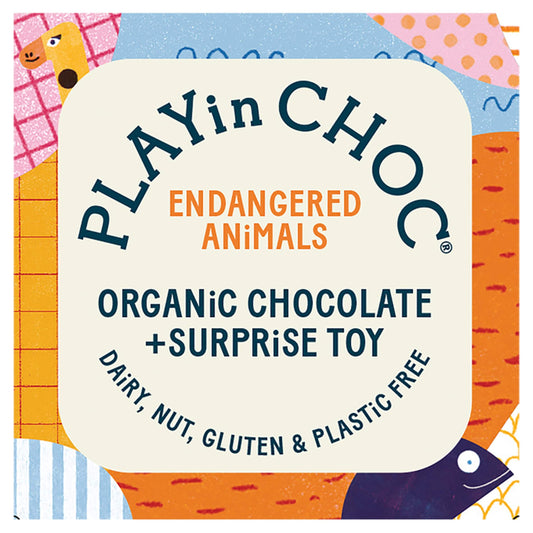 PLAYin CHOC Toy Choc Box Endangered Animals Organic Chocolate & Surprise Toy — image 1