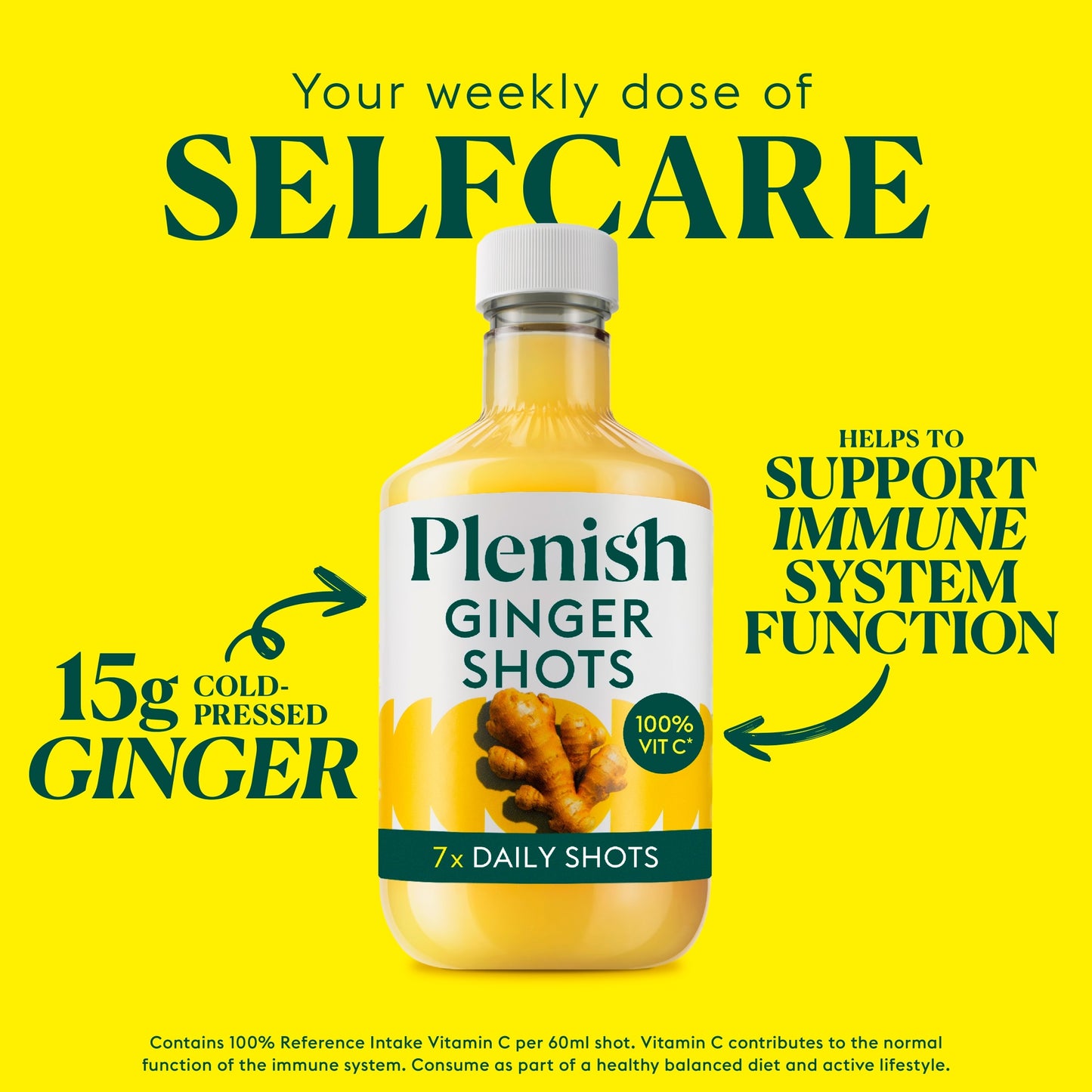 Plenish Ginger Immunity Dosing Bottle 7x Shots 420ml — image 2