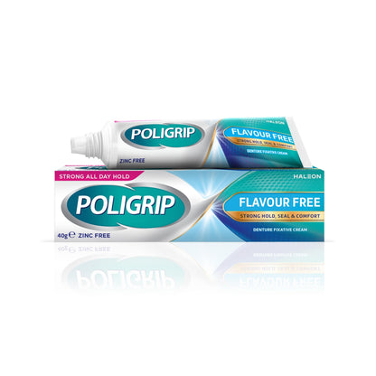 Poligrip Flavour Free Denture Fixative Cream 40g — image 1