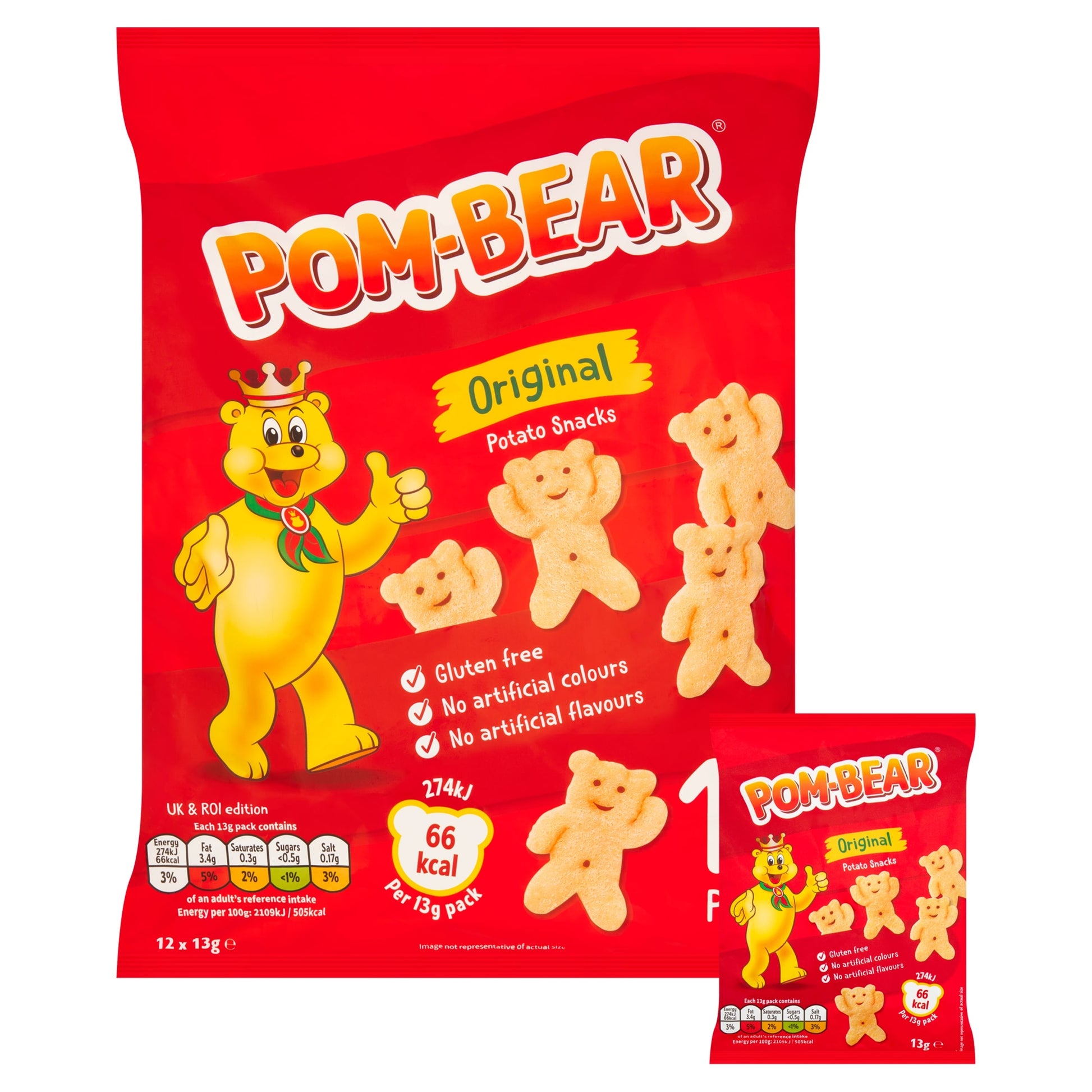 Pom Bear Original Crisps 12 Pack 12 X 13G — image 2