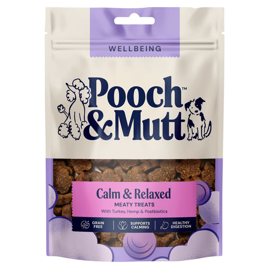 Pooch and Mutt Calming Meaty Dog Treats Turkey and Hemp 120g — image 1