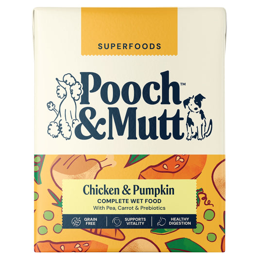 Pooch & Mutt Complete Wet Dog Food, Chicken, Pumpkin & Pea 375g — image 1