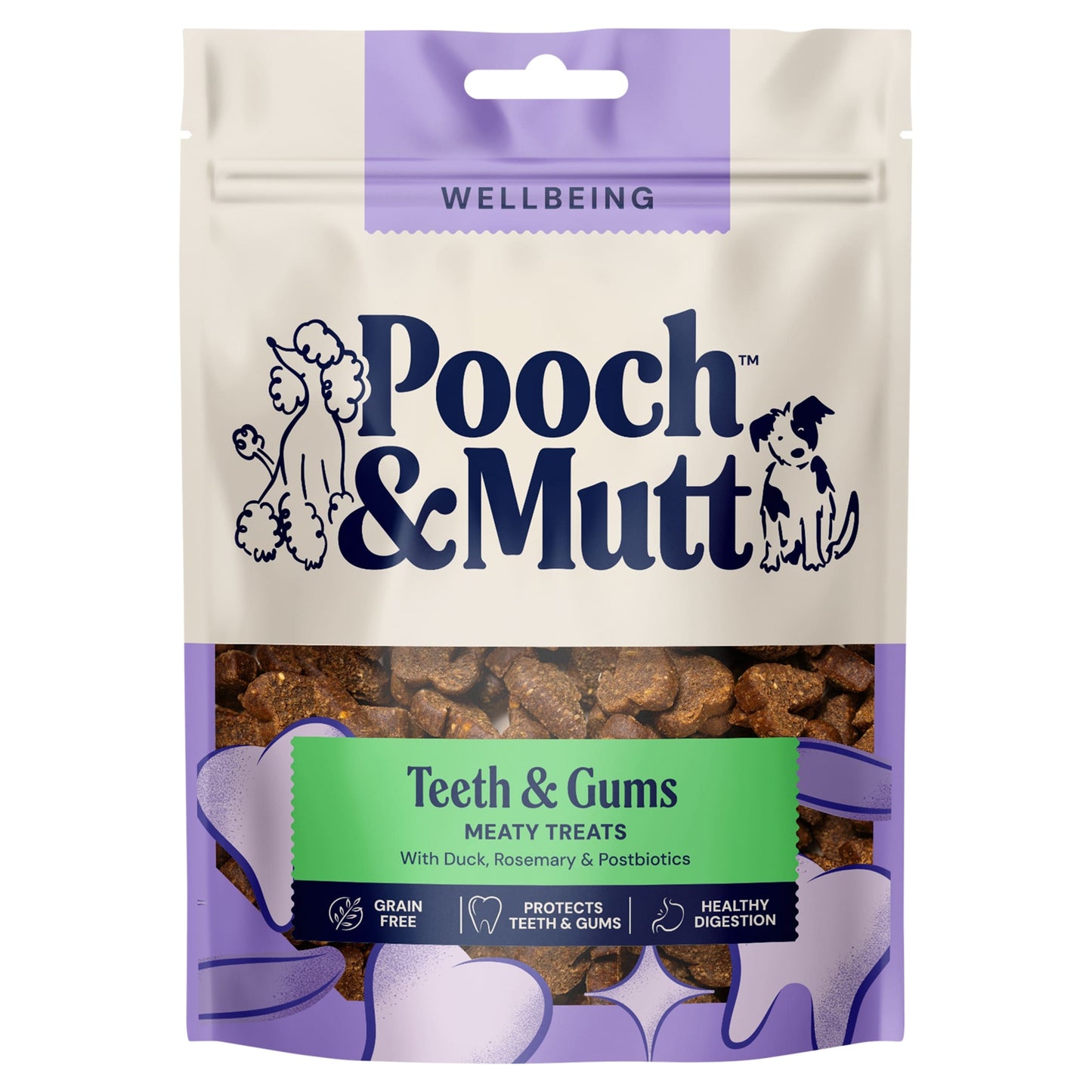 Pooch & Mutt Probiotic Meaty Dog Treats - Duck & Rosemary Dental 120g — image 1