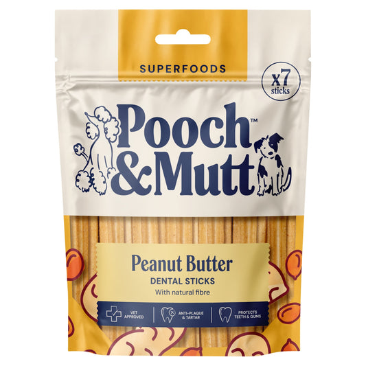 Pooch & Mutt Vegan Dental Sticks - Peanut Butter 7 Pack 251g — image 1