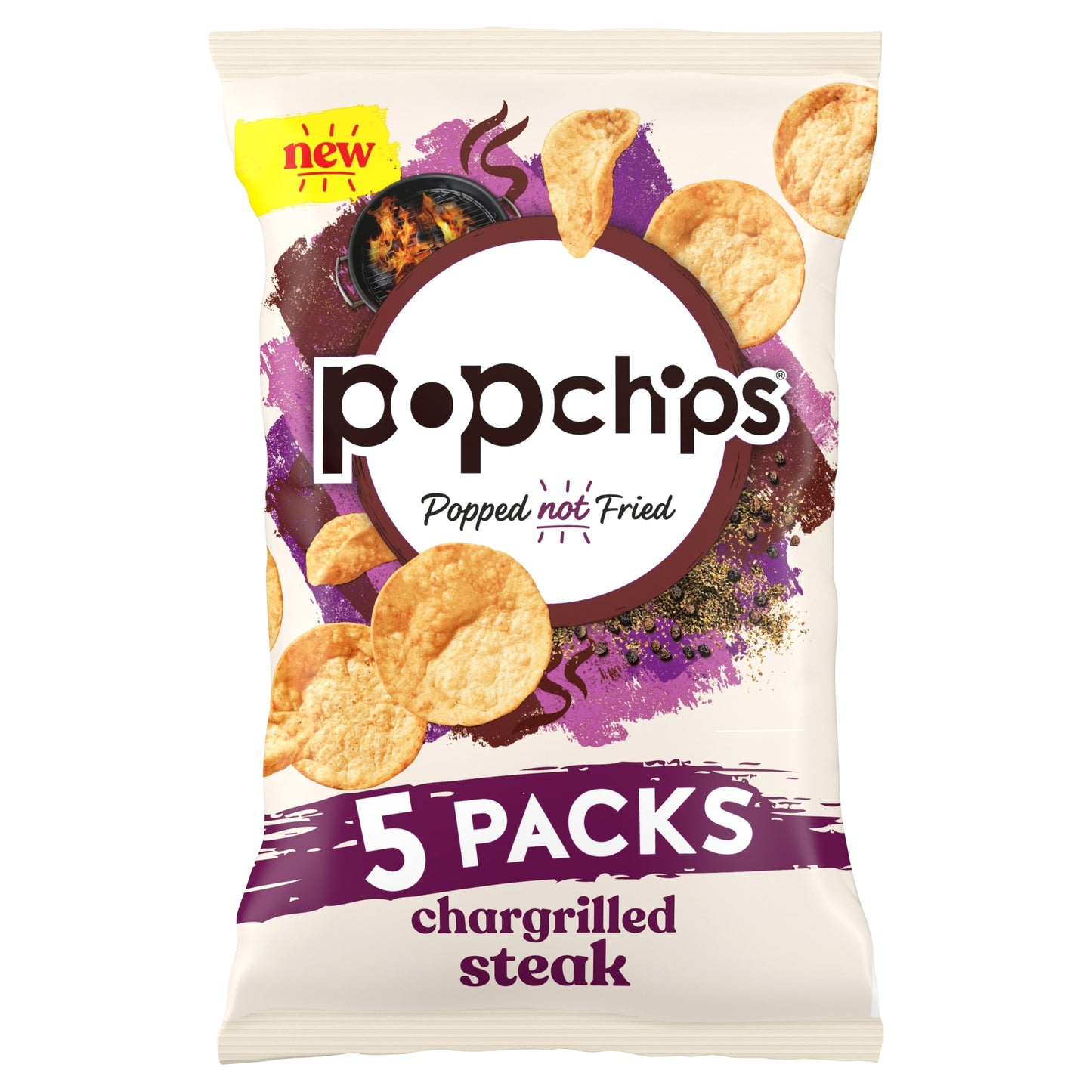 Popchips Chargrilled Steak Multipack Crisps 5x17g — image 1