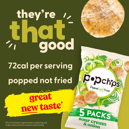 Popchips Sour Cream & Onion Multipack Crisps 5x17g — image 2