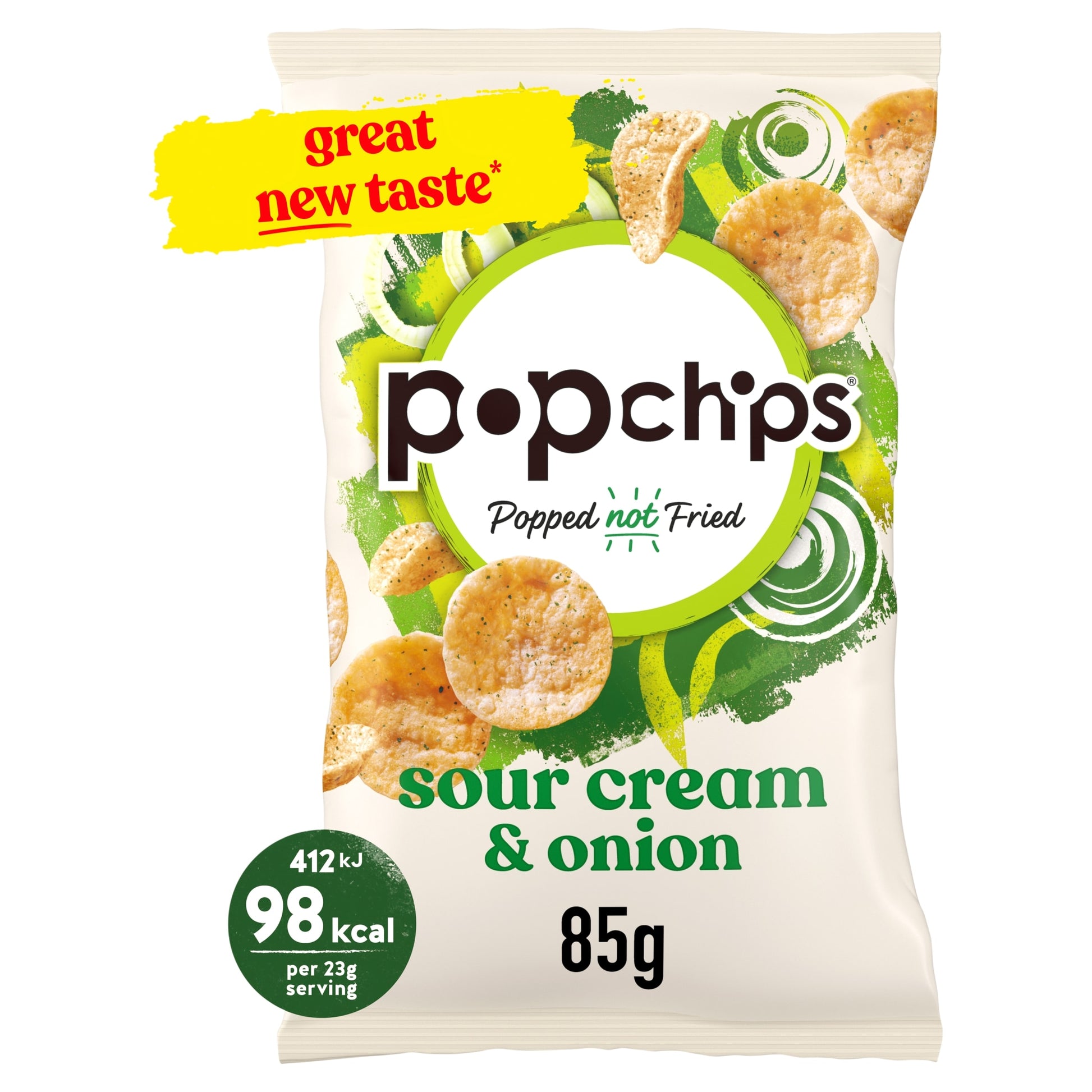 Popchips Sour Cream & Onion Sharing Crisps 85g — image 1