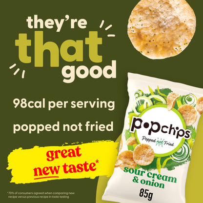Popchips Sour Cream & Onion Sharing Crisps 85g — image 2