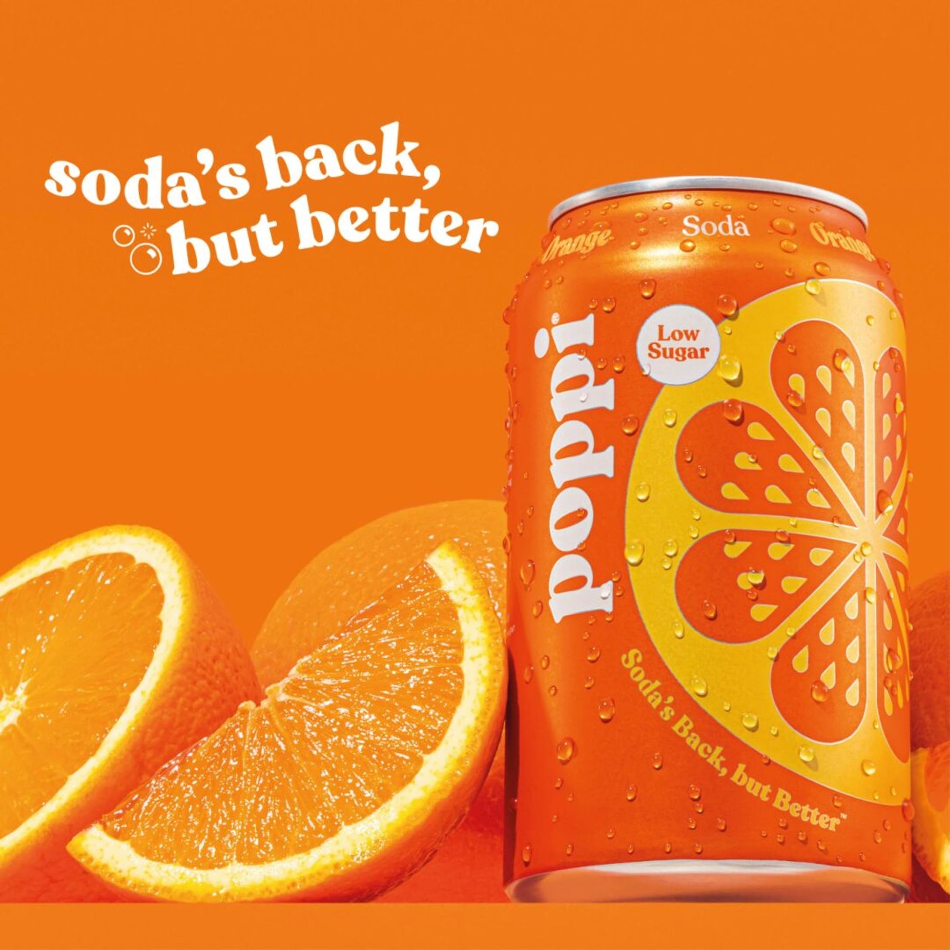 Poppi Orange Soda Cans 4x330ml — image 3