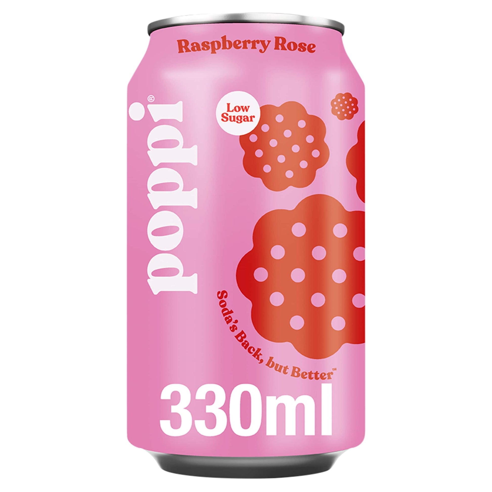 Poppi Raspberry & Rose Soda Can 330ml — image 1