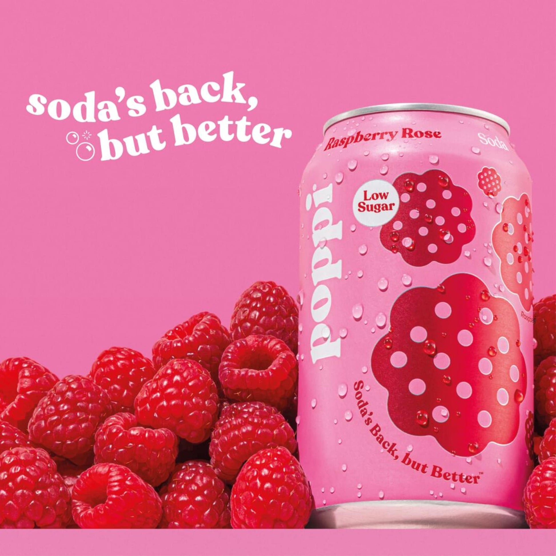 Poppi Raspberry & Rose Soda Can 330ml — image 3