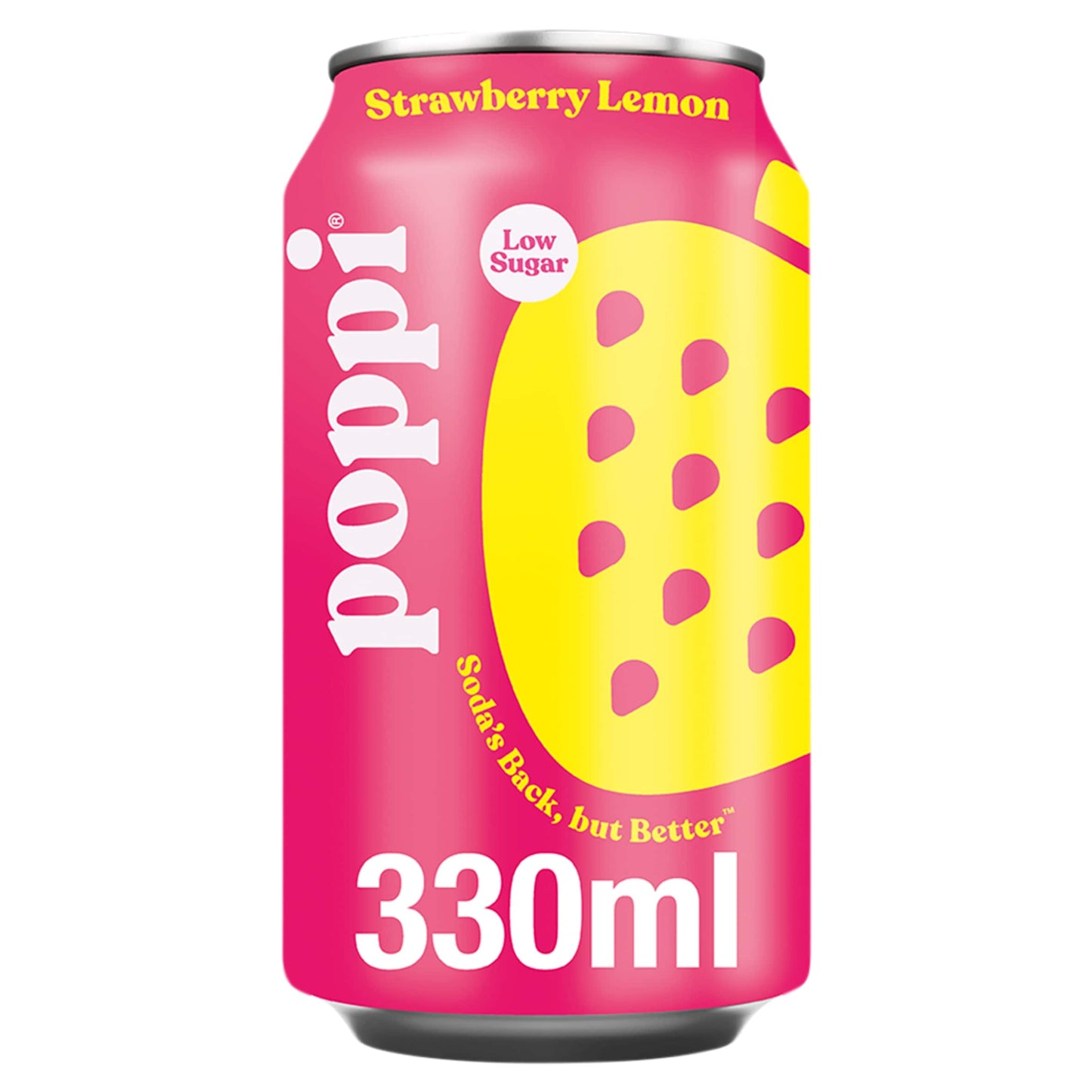 Poppi Strawberry & Lemon Soda Can 330ml — image 1