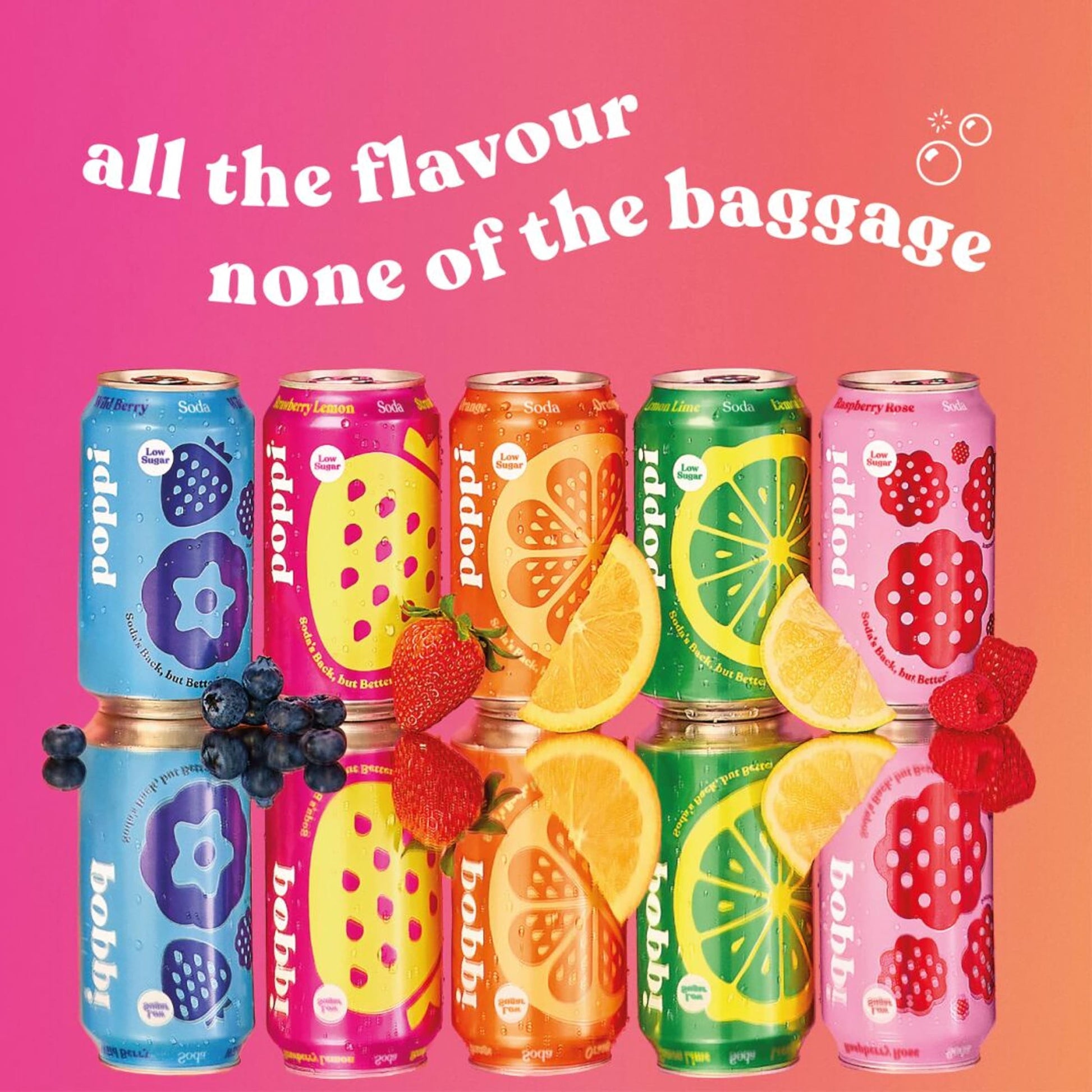 Poppi Strawberry & Lemon Soda Cans 4x330ml — image 5