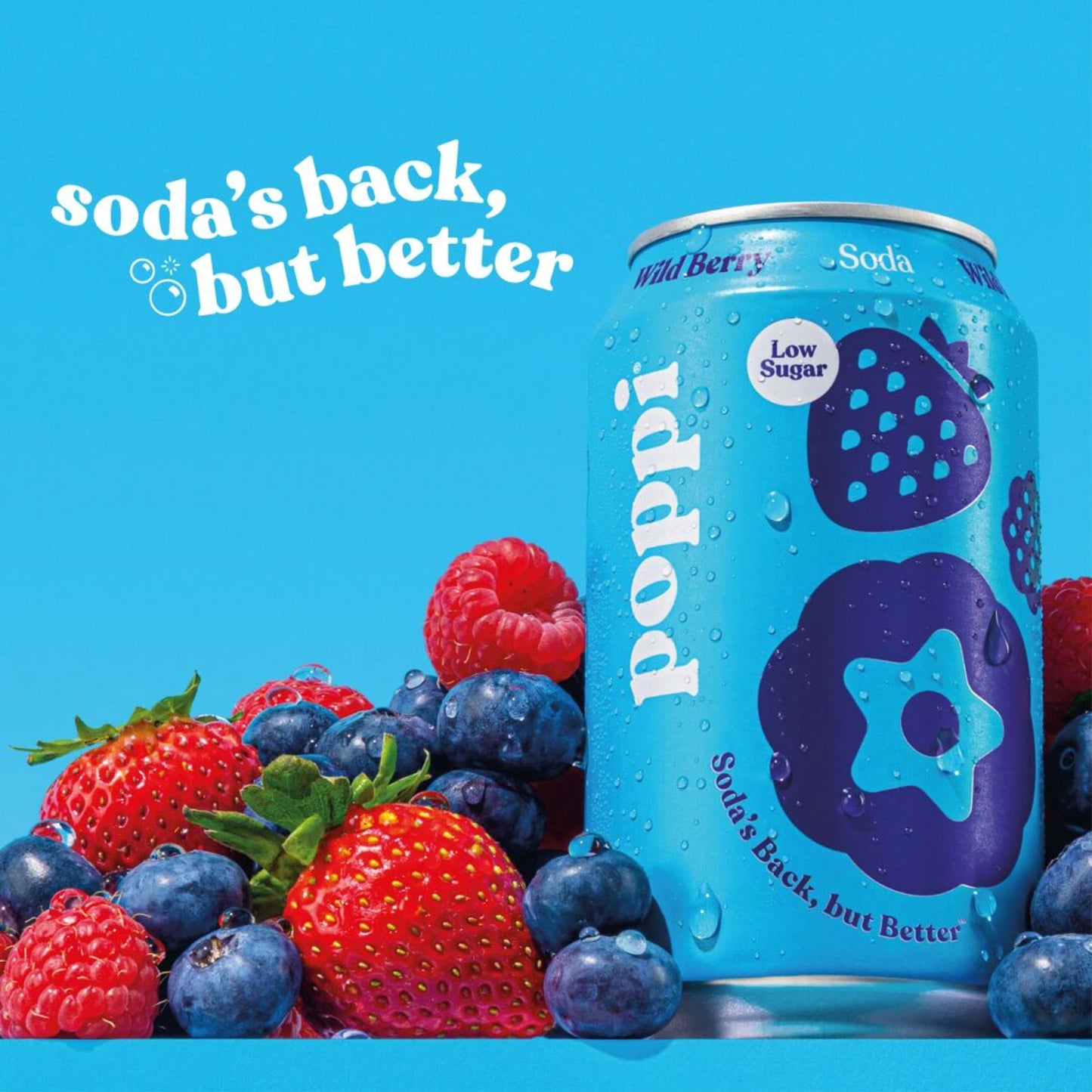 Poppi Wild Berry Soda Cans 4x330ml — image 3