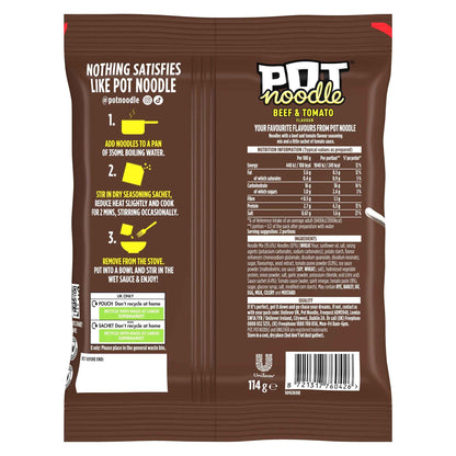 POT NOODLE Beef And Tomato Instant Noodles 114g
