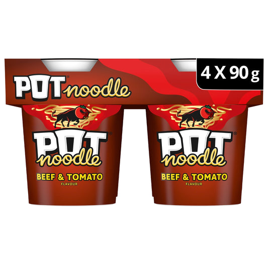 Pot Noodle Beef & Tomato 4 X 90G — image 1