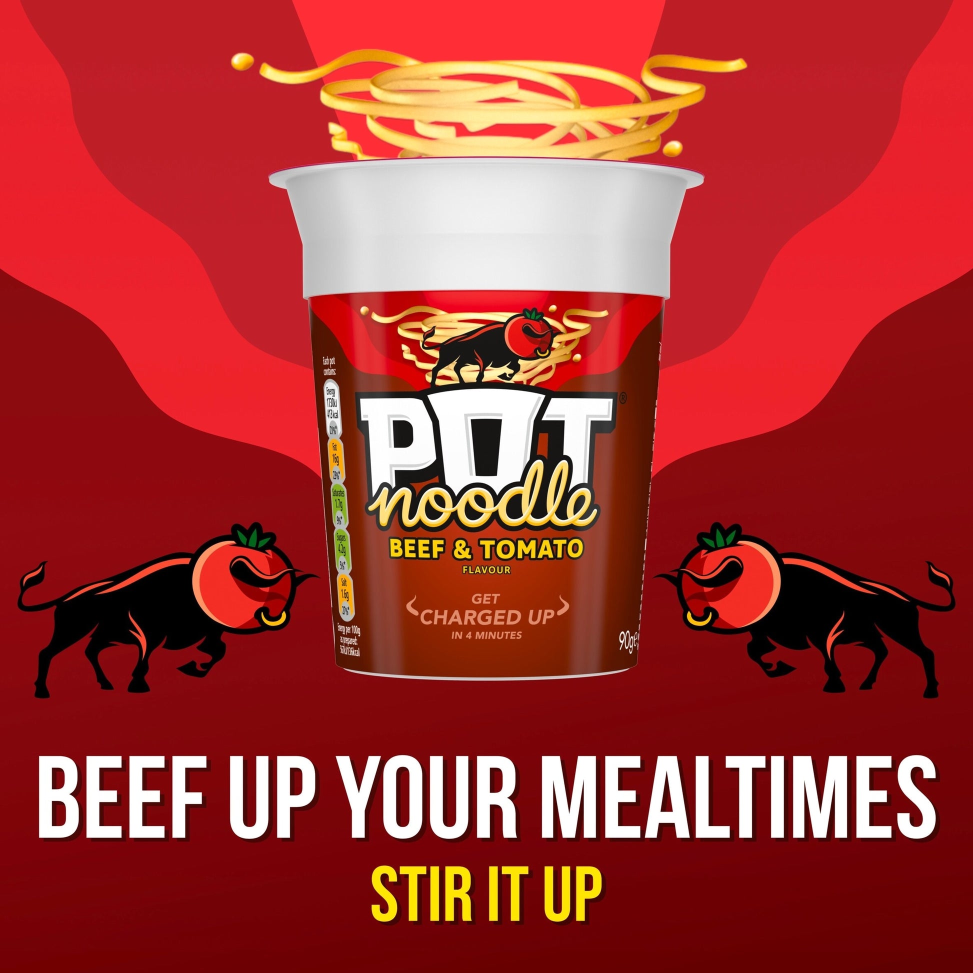 Pot Noodle Beef & Tomato 4 X 90G — image 3