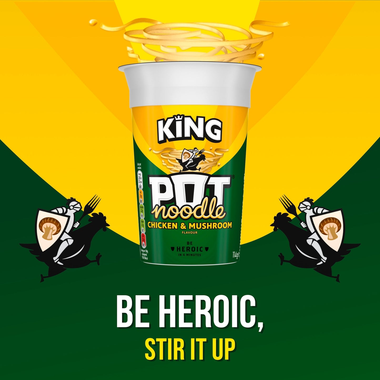 Pot Noodle Chicken & Mushroom Instant Noodles King Pot 114g — image 4