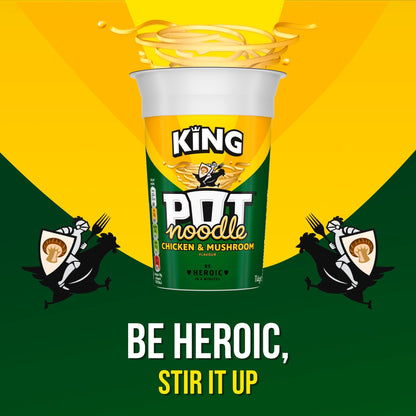 Pot Noodle Chicken & Mushroom Instant Noodles King Pot 114g — image 4