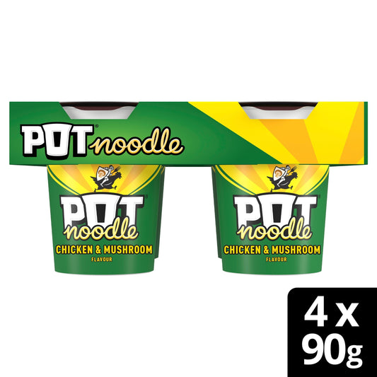 Pot Noodle Chicken & Mushroom Instant Noodles Multipack 4x90g — image 1