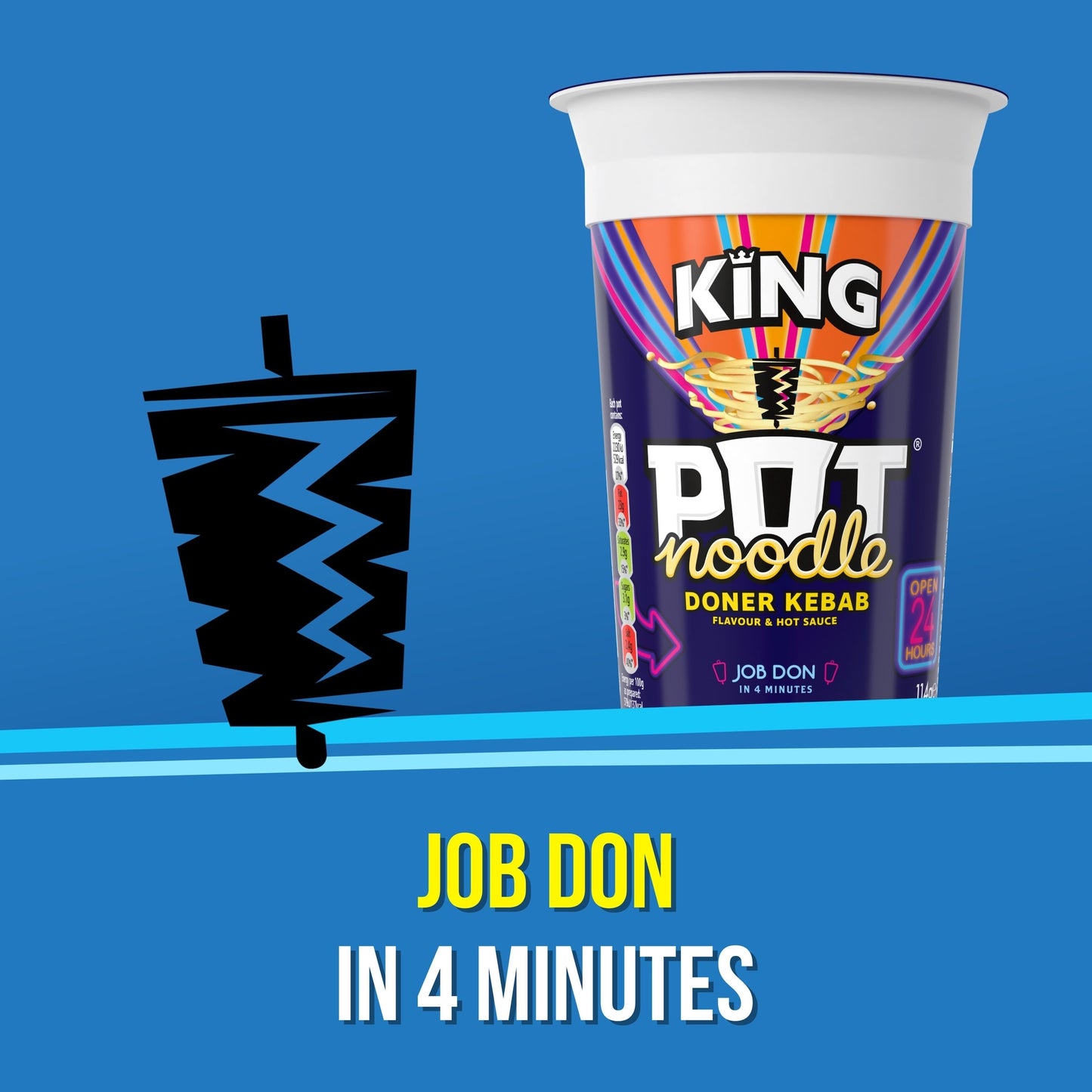 Pot Noodle Doner Kebab Instant Noodles King Pot 114g — image 4