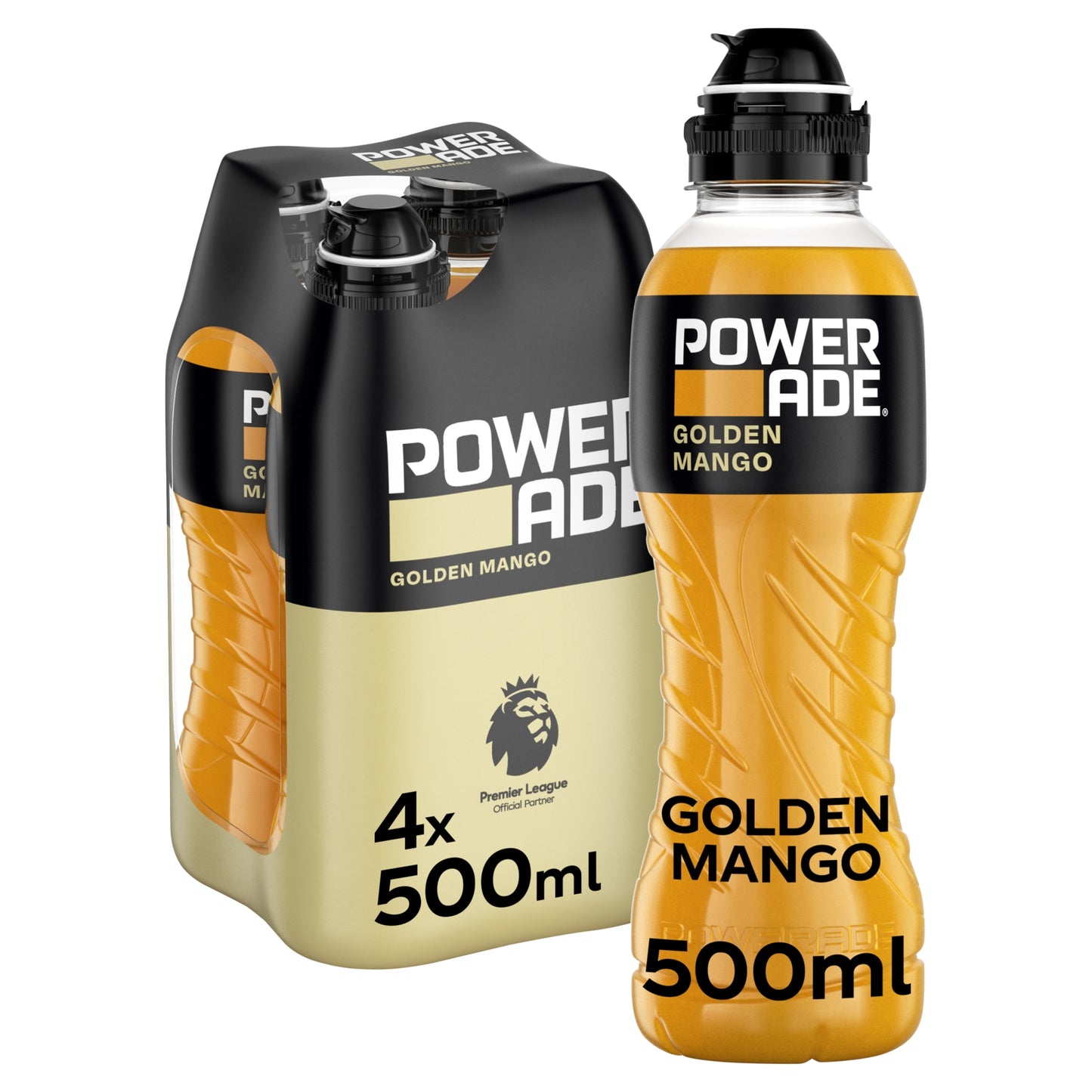 Powerade Golden Mango Isotonic Sports Drink 4x500ml — image 1