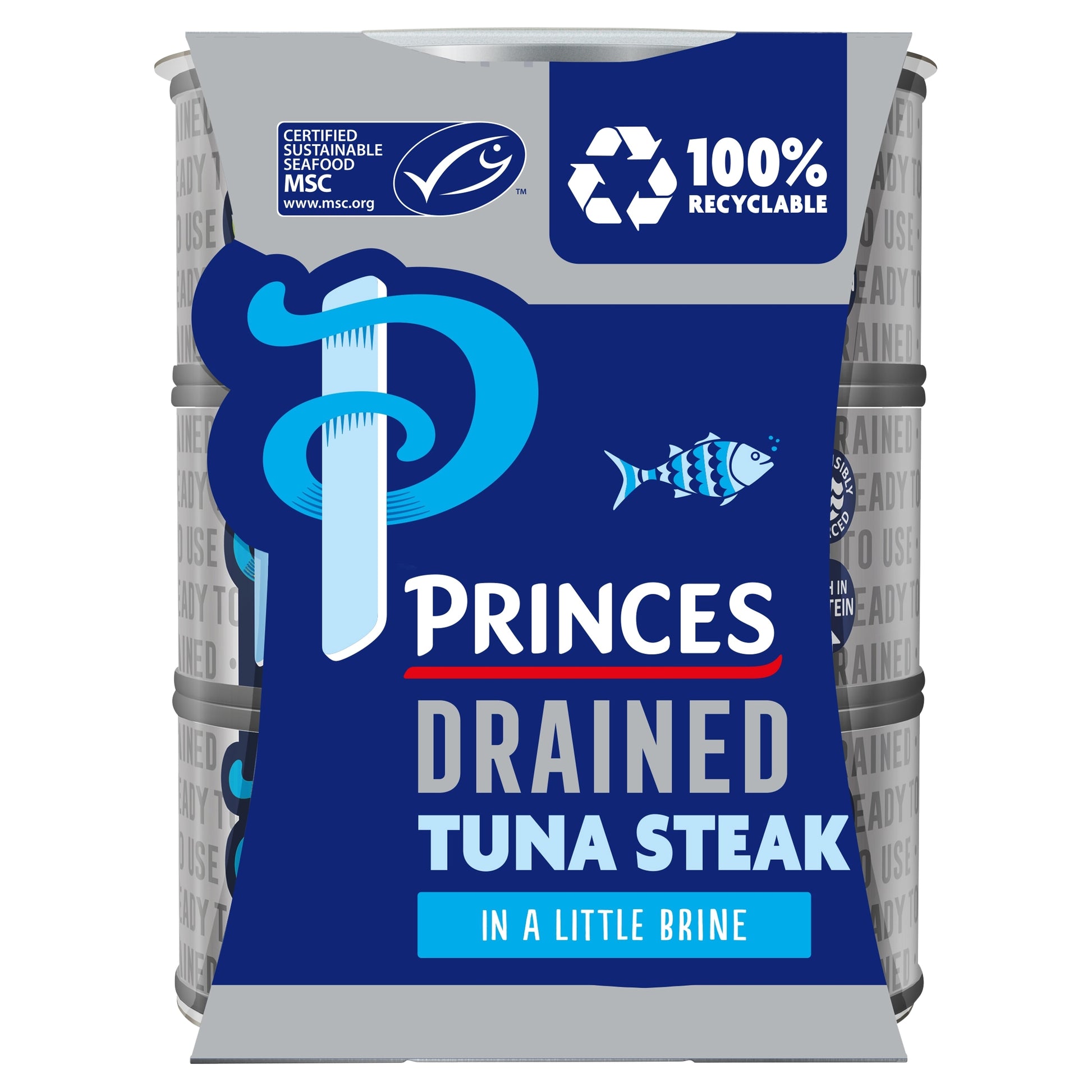 Princes Drained Tuna Steak In Brine 3X110g — image 1