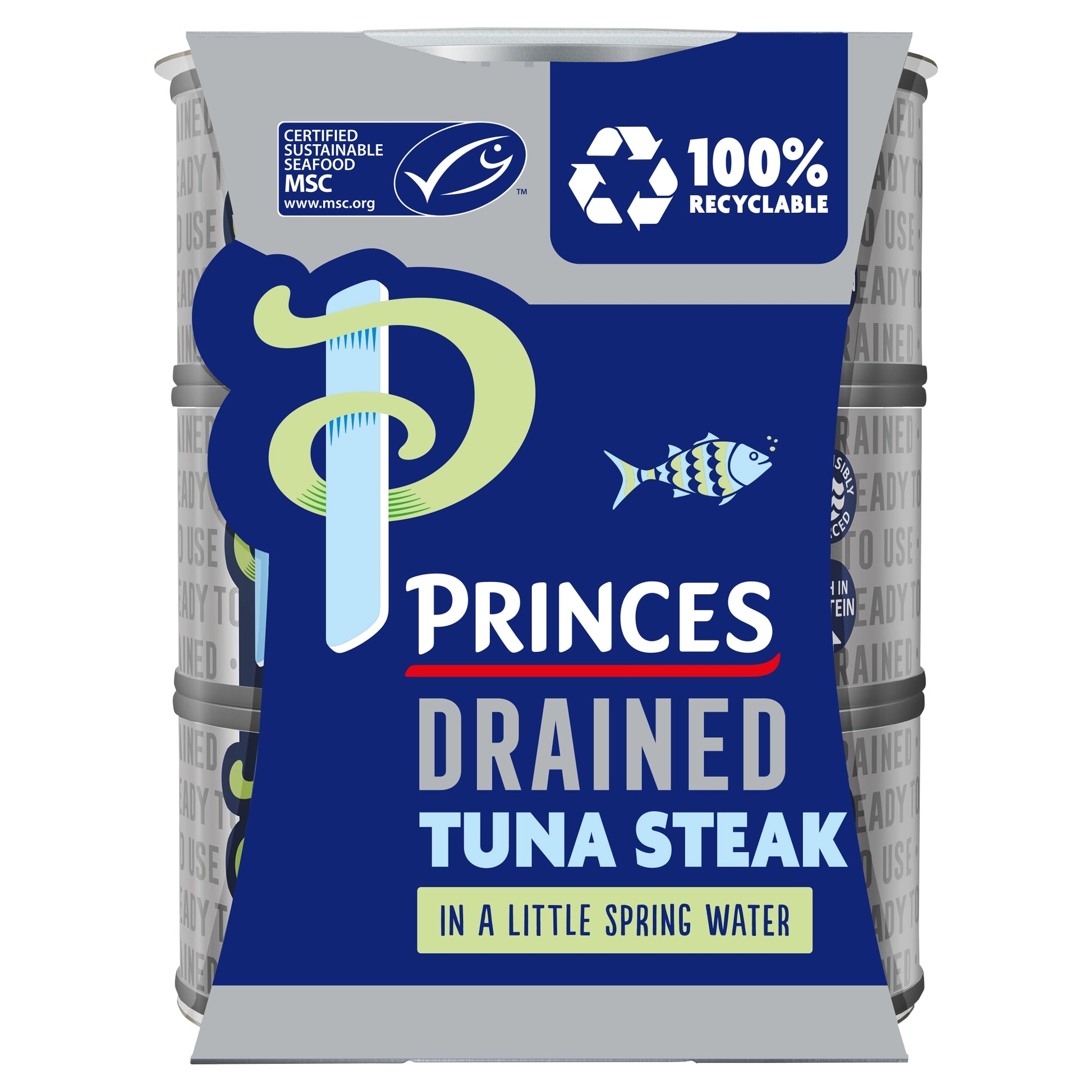 Princes Drained Tuna Steak In Spring Water 3X110g — image 1