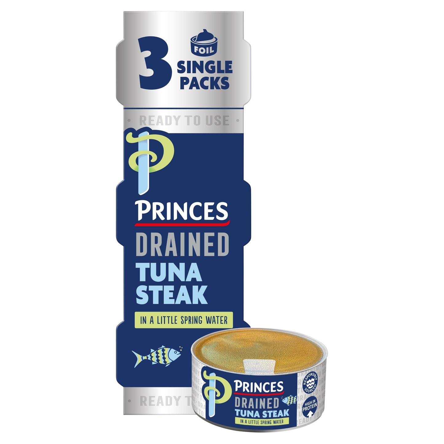 Princes Drained Tuna Steak In Spring Water 3X60g — image 1