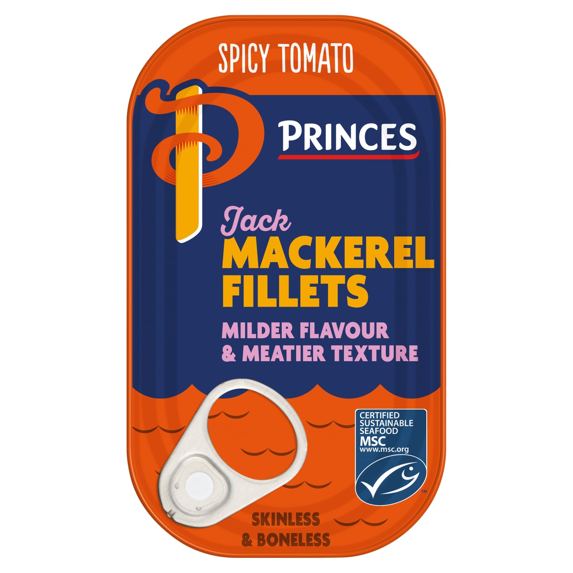 Princes Jack Mackerel Fillets in Spicy Tomato Sauce 125g — image 1