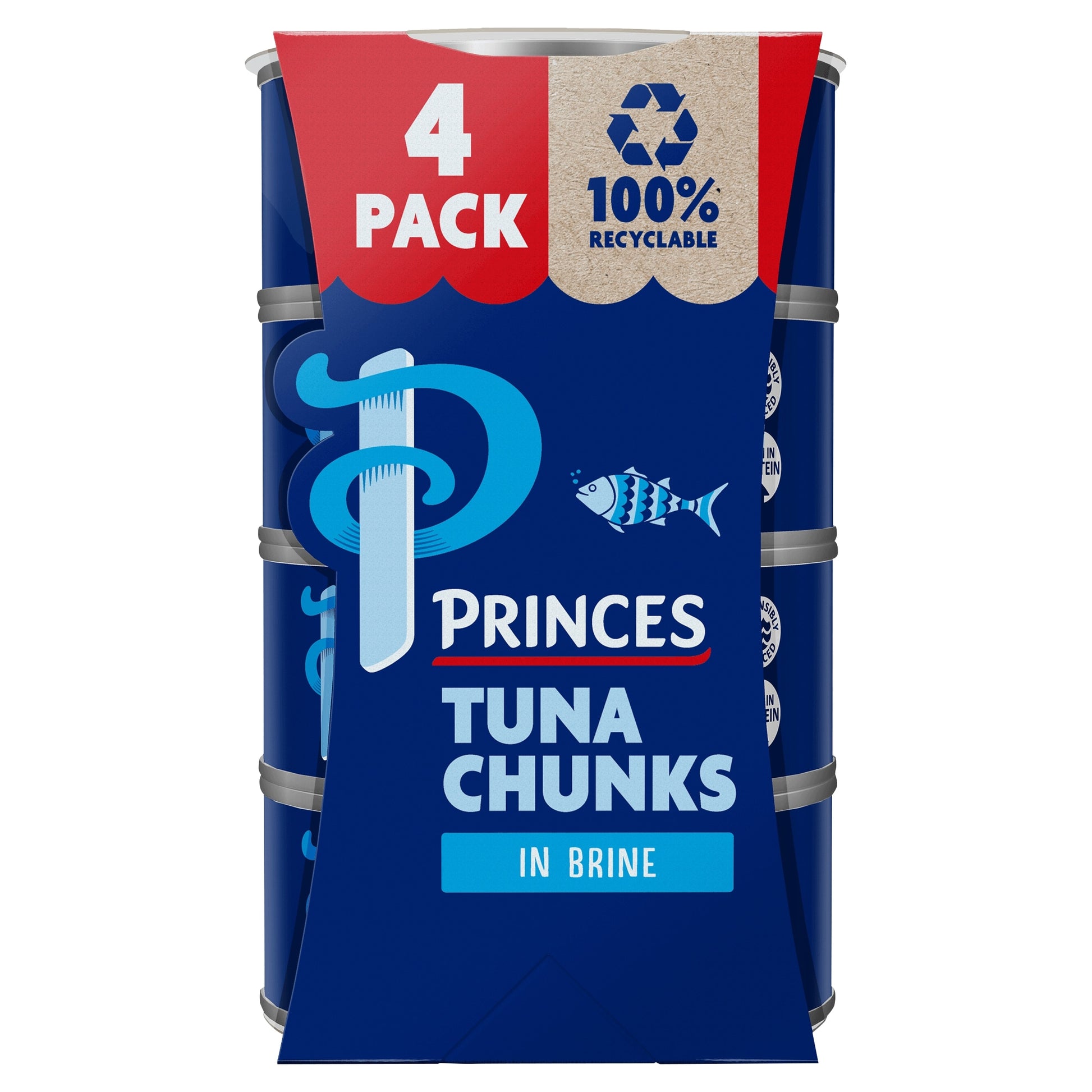 Princes Tuna Chunks In Brine 4X145g — image 1