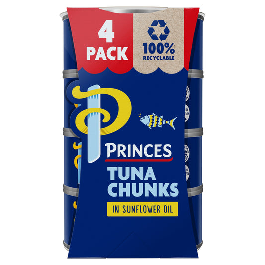 Princes Tuna Chunks In Sunflower Oil 4X145g — image 1