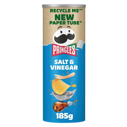 Pringles Salt & Vinegar Sharing Crisps 185g — image 1