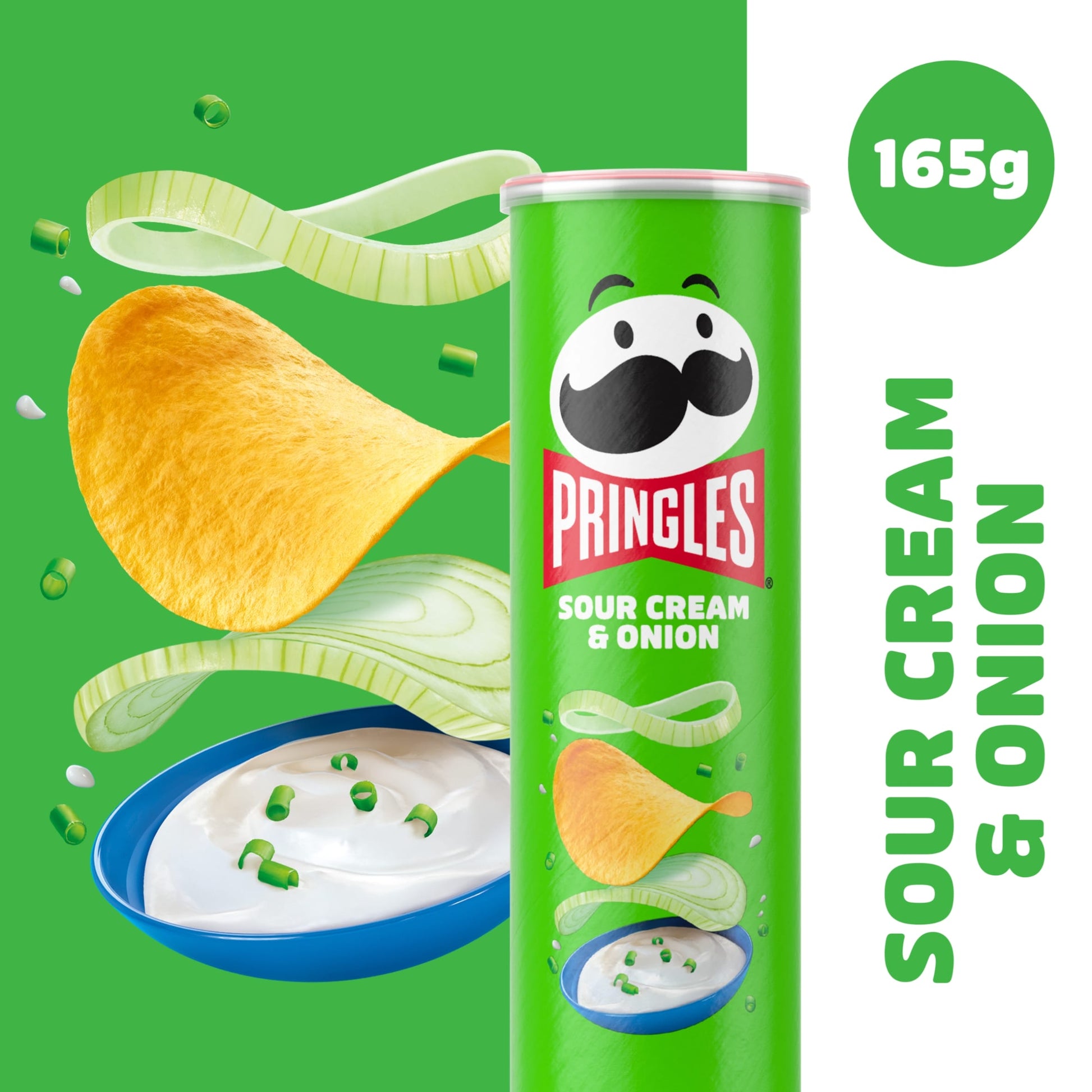 Pringles Sour Cream & Onion Sharing Crisps 165g — image 2