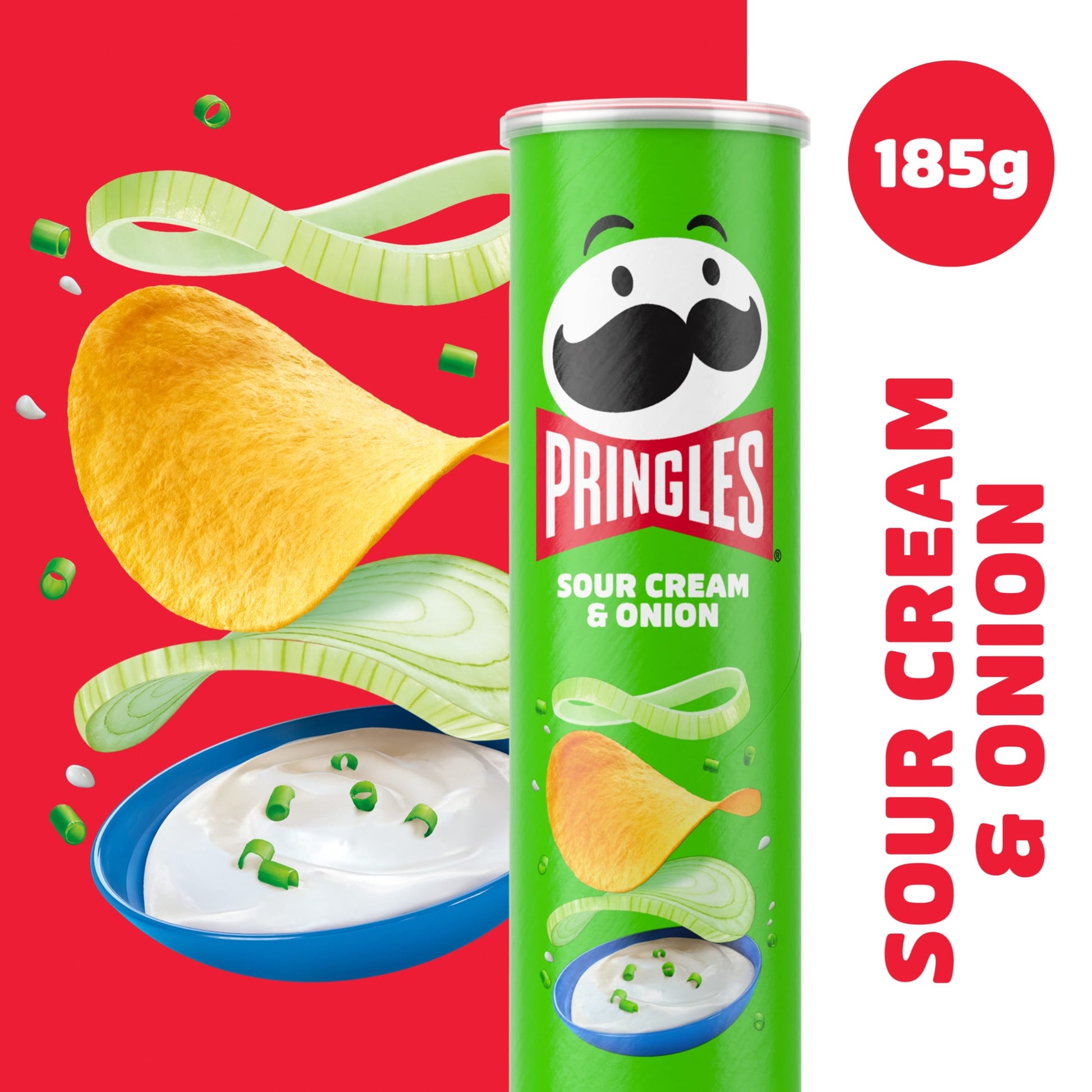 Pringles Sour Cream & Onion Sharing Crisps 185g — image 2