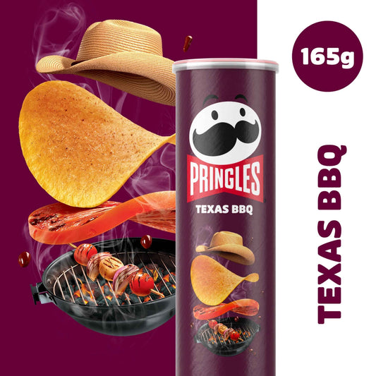 PRINGLES Texas Bbq Sharing Crisps 165g