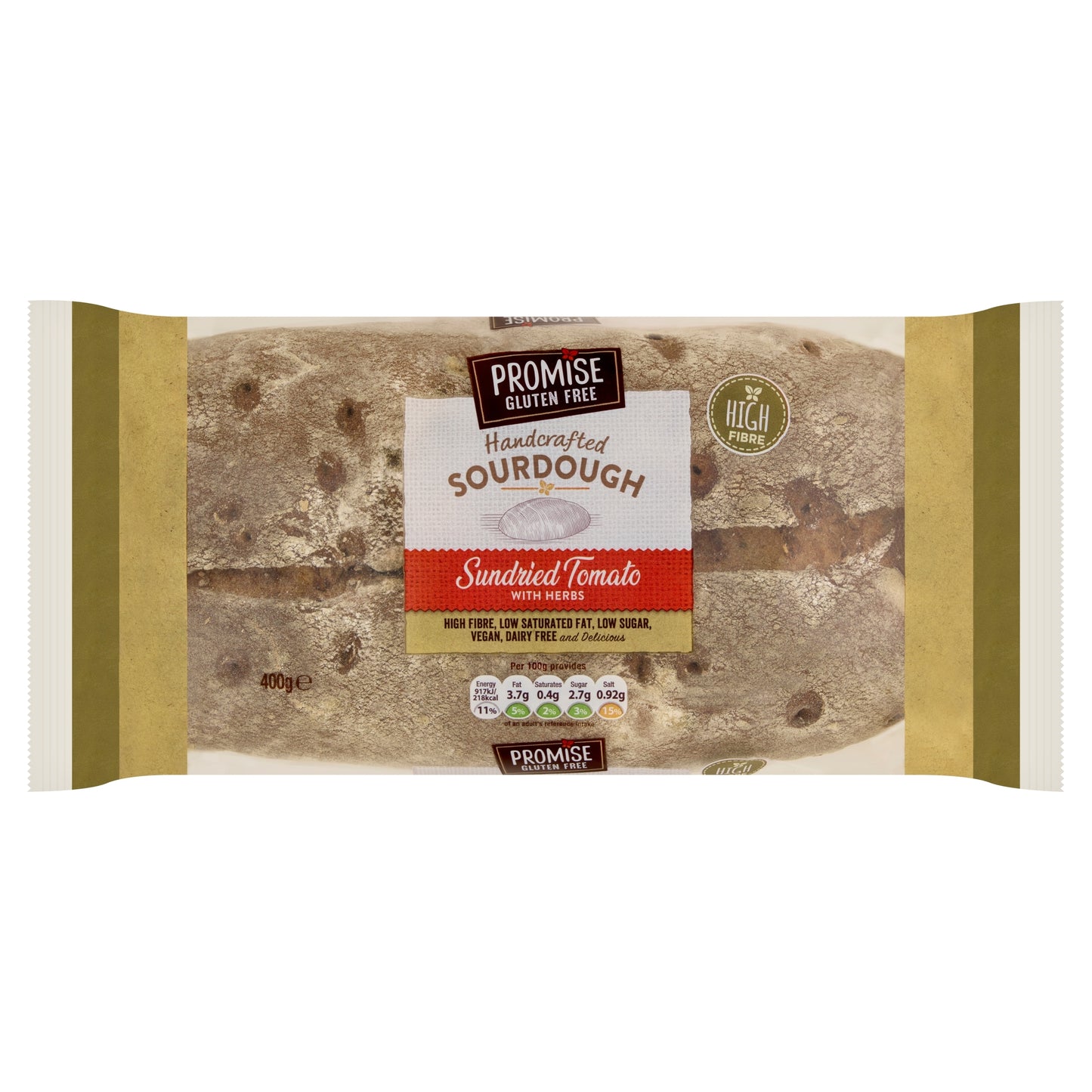 PROMISE GLUTEN FREE HANDCRAFTED Sourdough Sundried Tomato with Herbs 400g — image 1