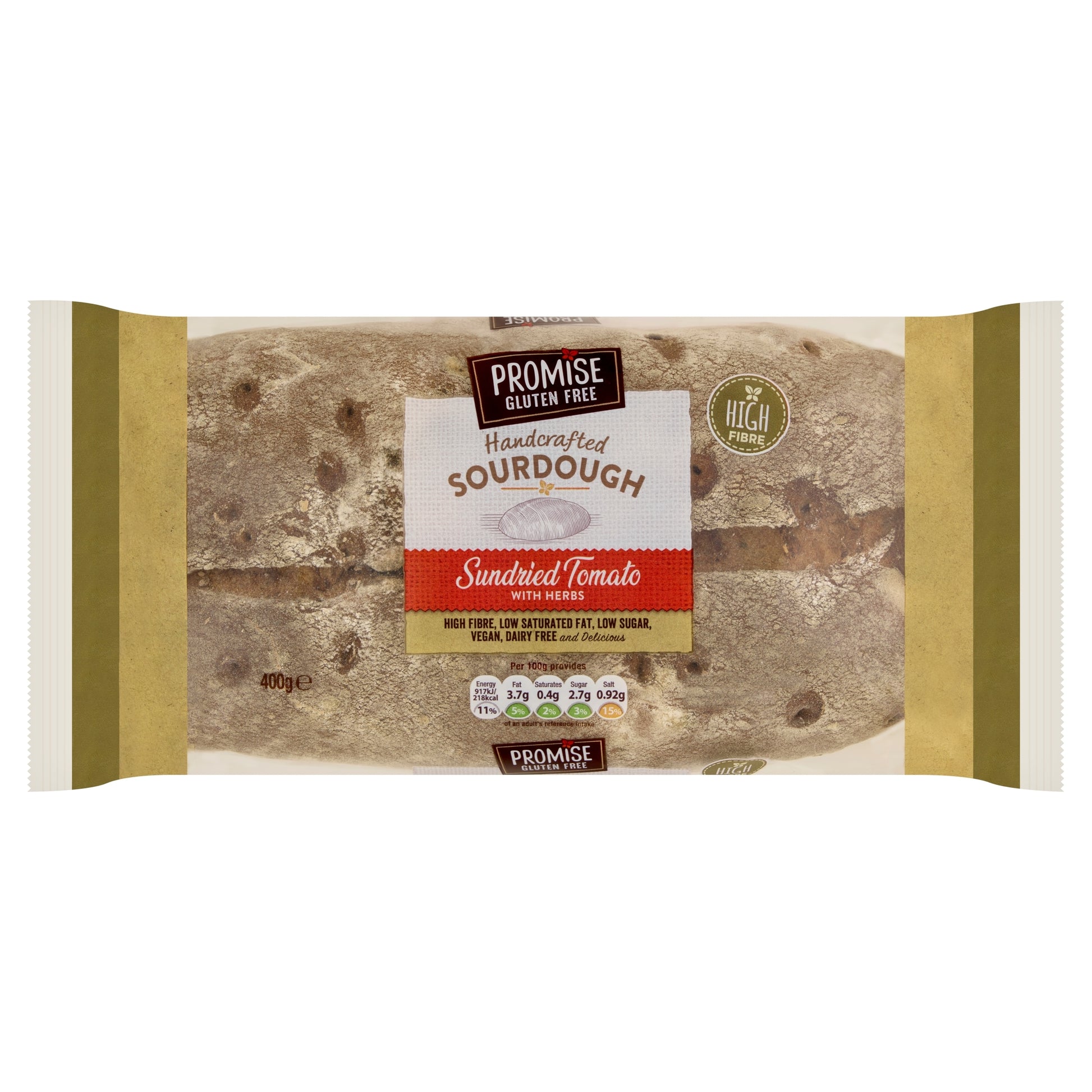 PROMISE GLUTEN FREE HANDCRAFTED Sourdough Sundried Tomato with Herbs 400g — image 1