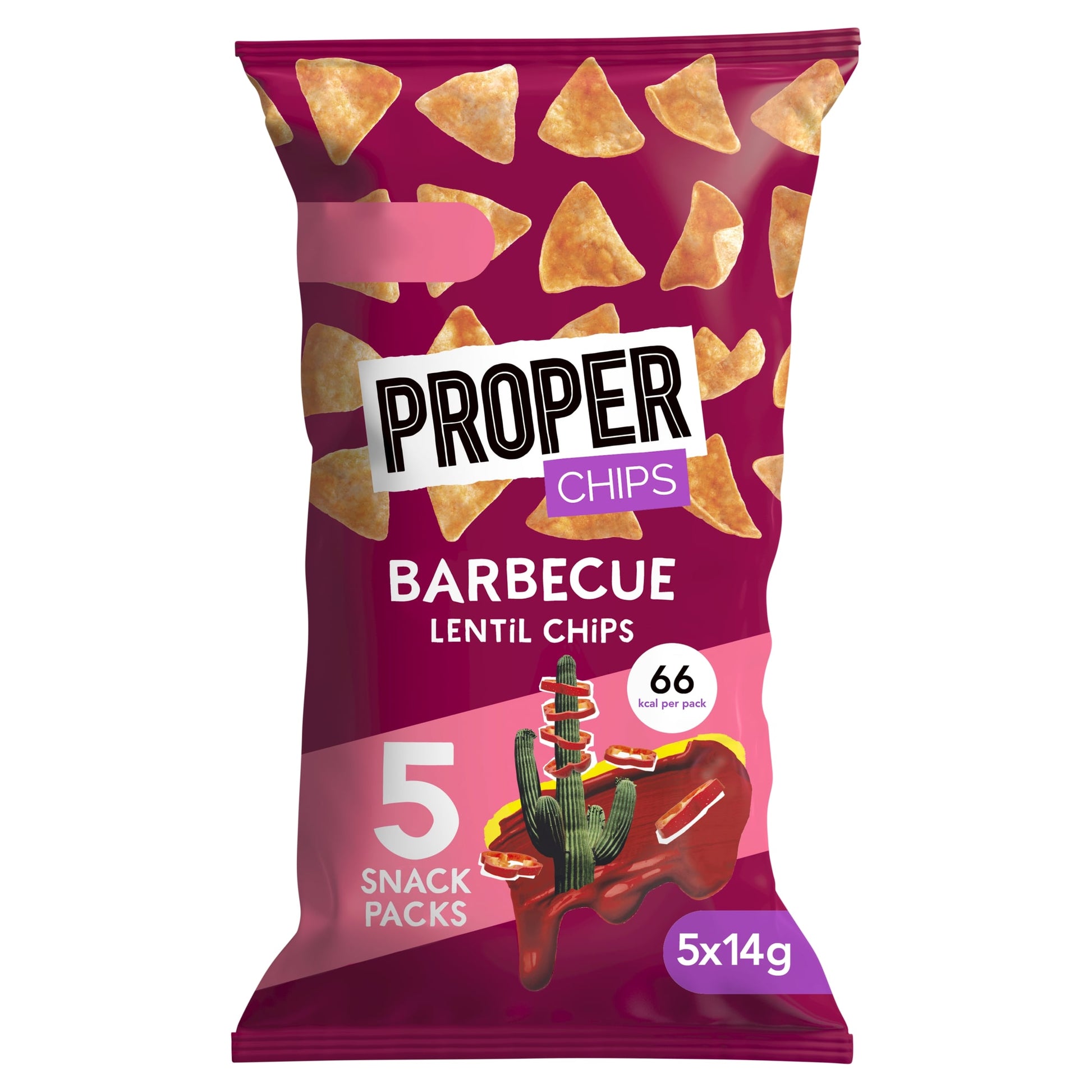 Proper Chips Bbq Lentil Chips 5X14g — image 1