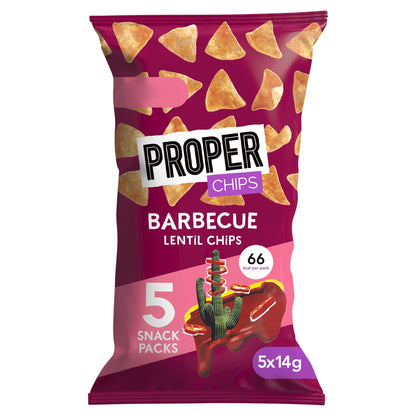 Proper Chips Bbq Lentil Chips 5X14g — image 1