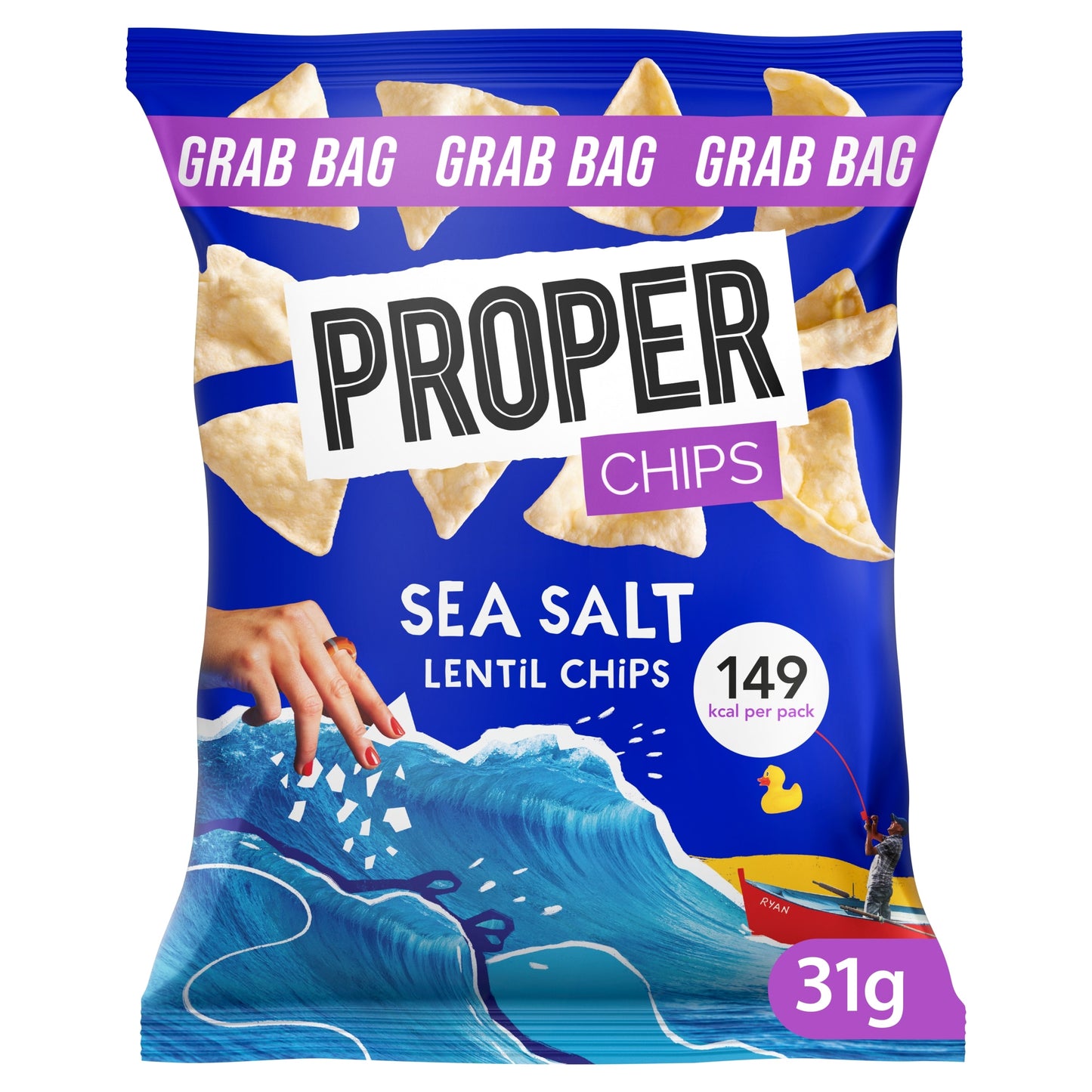Proper Sea Salt Lentil Chips 31g — image 1