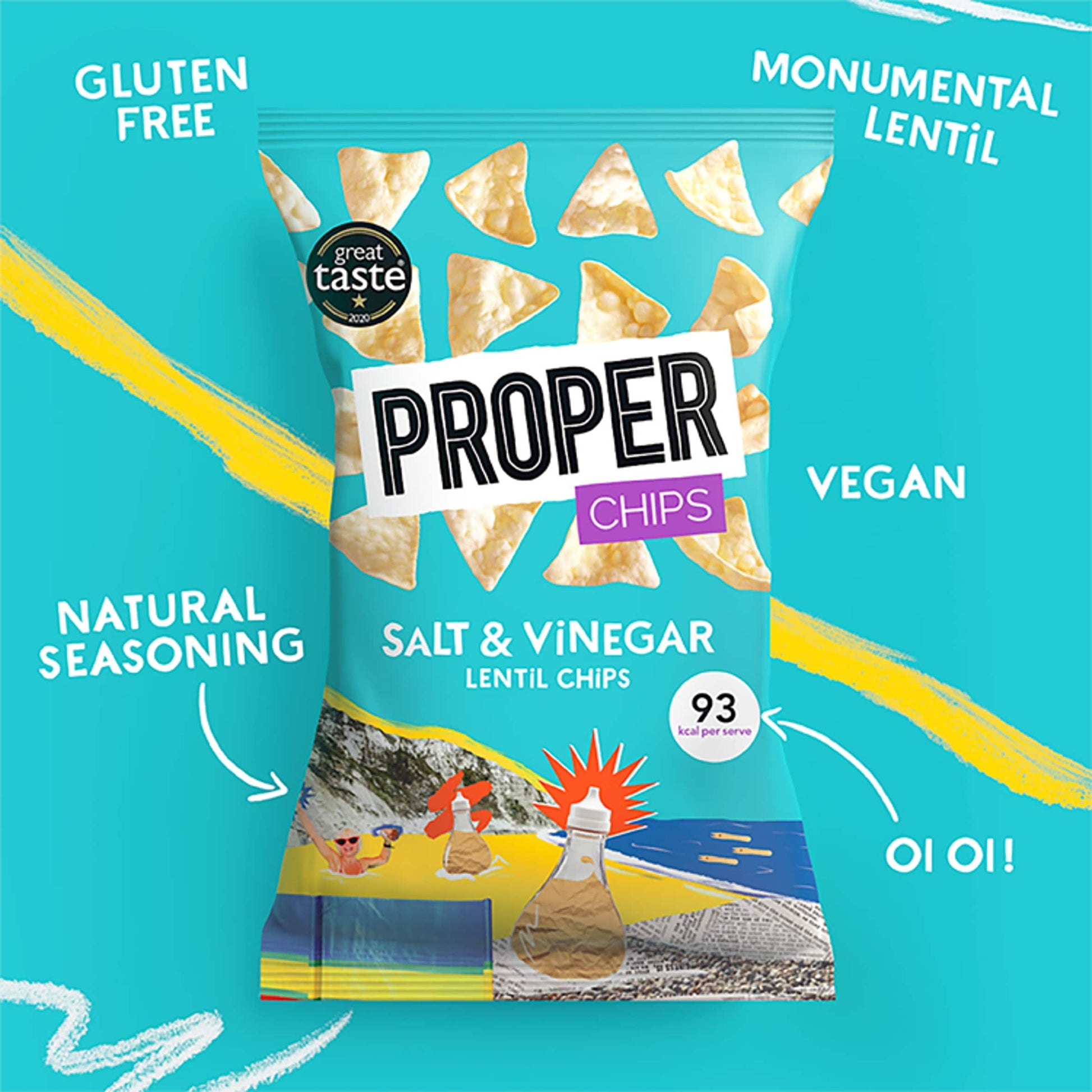 Properchips Salt & Vinegar Lentil Chips 85G — image 2