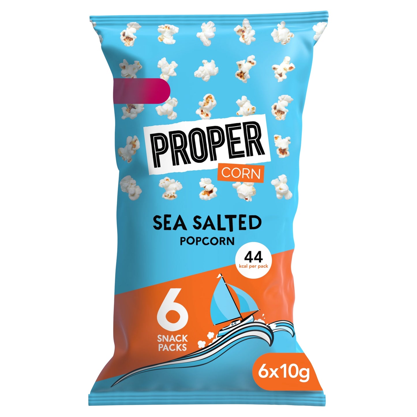 Propercorn Sea Salted Popcorn 6 x 10g — image 1