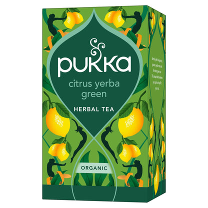 Pukka Organic Citrus Yerba Green 20 Sachets 36g