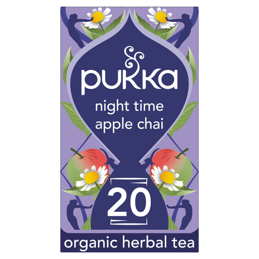 Pukka Organic Night Time Apple Chai Herbal Tea With Chamomile 20 Sleep Tea Bags 36g — image 1