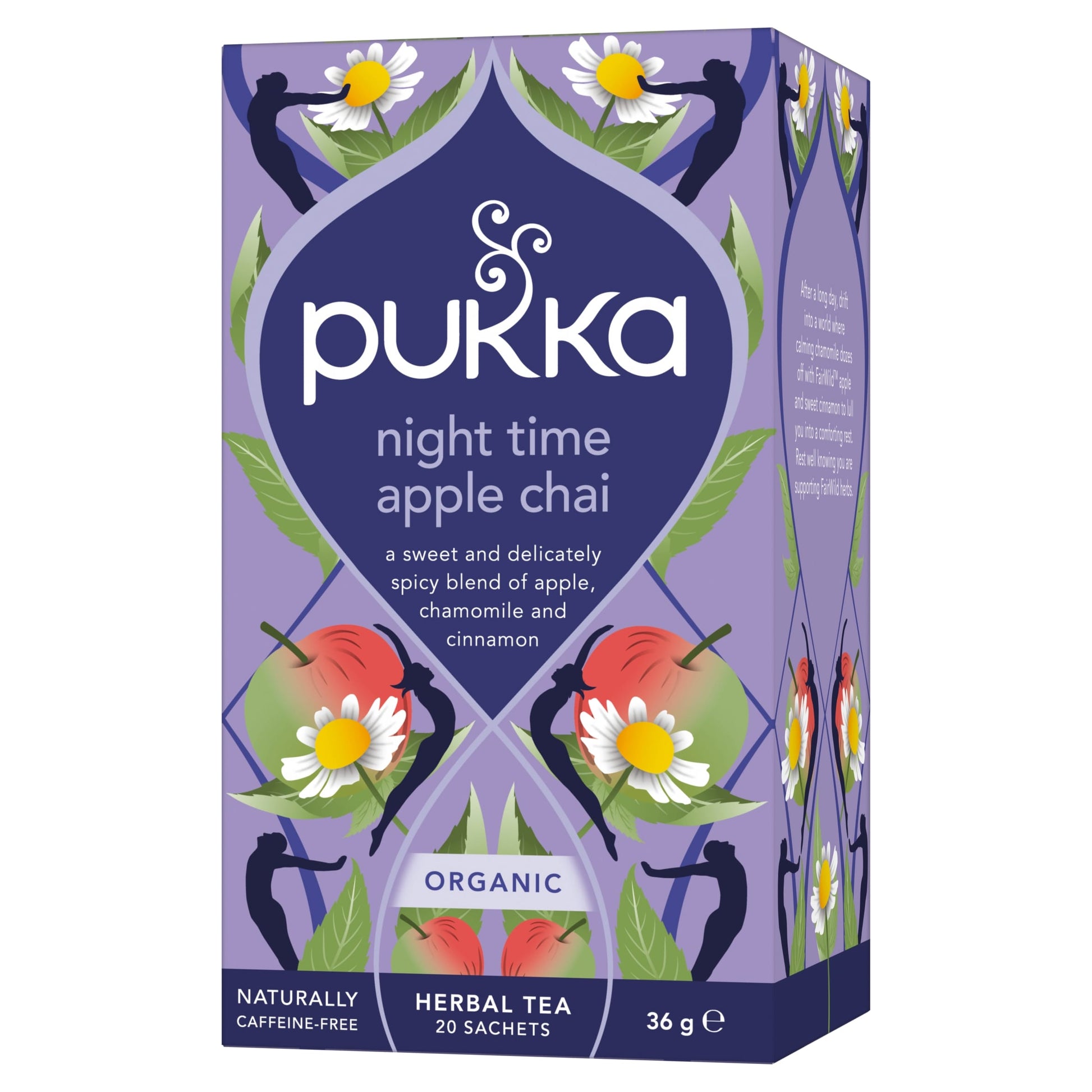 Pukka Organic Night Time Apple Chai Herbal Tea With Chamomile 20 Sleep Tea Bags 36g — image 2