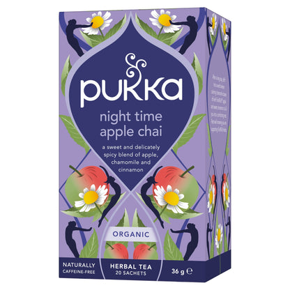 Pukka Organic Night Time Apple Chai Herbal Tea With Chamomile 20 Sleep Tea Bags 36g — image 2