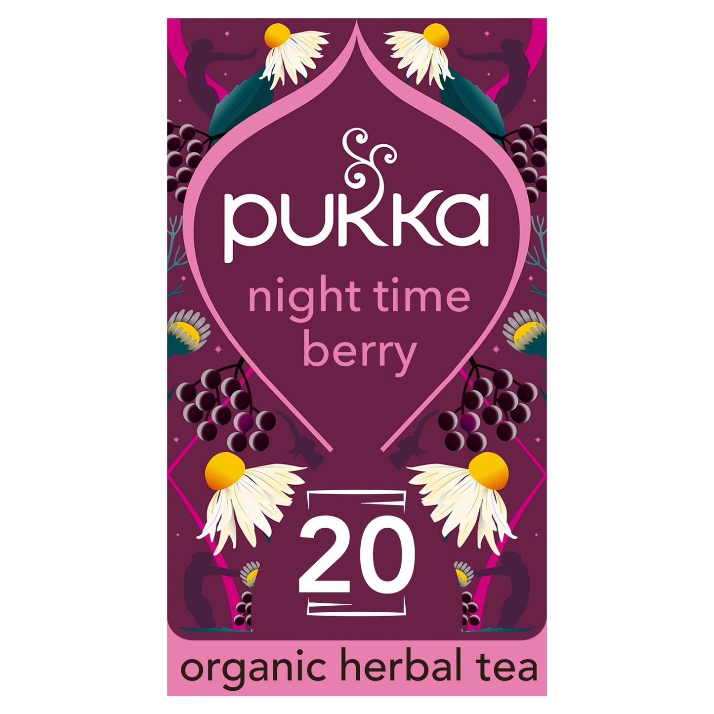 Pukka Organic Night Time Berry Herbal Tea With Chamomile 20 Sleep Tea Bags 32g — image 1