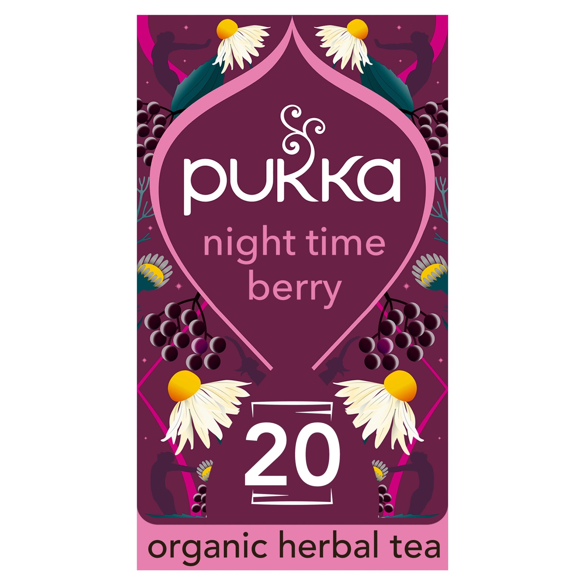 Pukka Organic Night Time Berry Herbal Tea With Chamomile 20 Sleep Tea Bags 32g — image 1